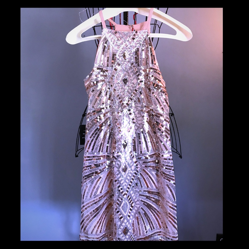 Rose gold short dress size xs
